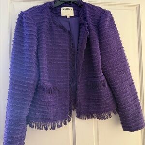 L'AGENCE Rich Purple Textured Blazer